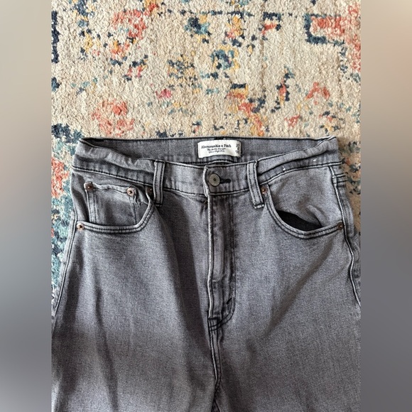 Abercrombie and fitch ankle straight ultra high rise gray size 27 - Picture 5 of 5